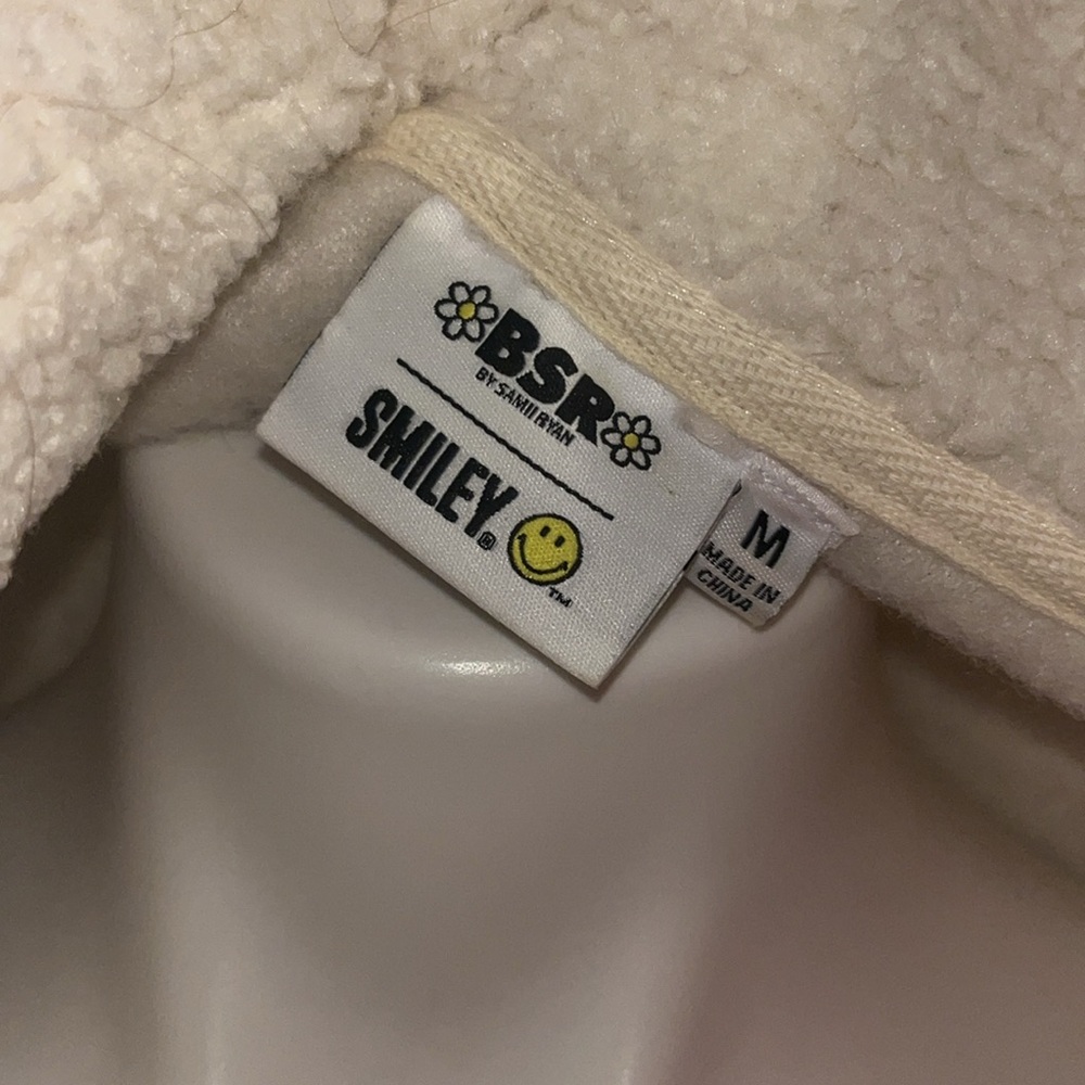 BSR by samii ryan x smiley sherpa zip sweatshirt jacket - Picture 3 of 3